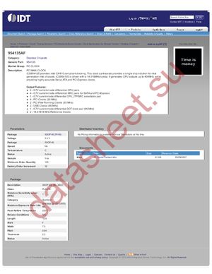 ICS954135AF datasheet  